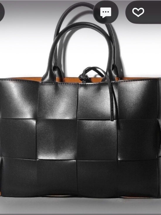 DesignsByStasi Handbags - Woven Leather Tote Bag in Black